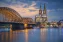 Scenic view of the Rhine and the cologne cathedral in the background