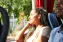 Young Woman looking out of a window in a Long Distance Coach