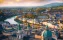 Scenic View over Salzburg during sundown